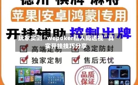 玩家实测“wepoker私人局透视”真实开挂技巧分享-第2张图片