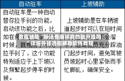 教程辅助“新讯奇麻将真的能开挂吗”详细外挂透视辅助软件教程-第2张图片