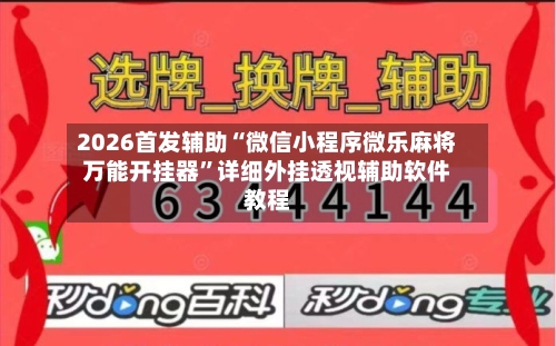 2026首发辅助“微信小程序微乐麻将万能开挂器”详细外挂透视辅助软件教程-第2张图片