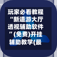 玩家必看教程“新道游大厅透视辅助软件”(免费)开挂辅助教学(最新辅助开挂教程)-第2张图片