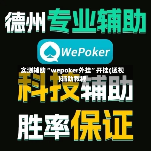 实测辅助“wepoker外挂”开挂(透视)辅助教程-第2张图片