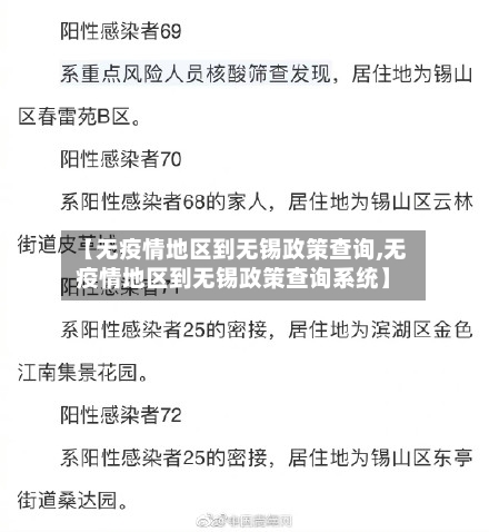 【无疫情地区到无锡政策查询,无疫情地区到无锡政策查询系统】