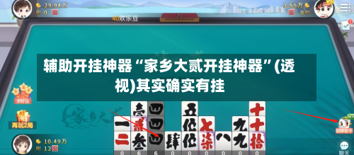 辅助开挂神器“家乡大贰开挂神器”(透视)其实确实有挂