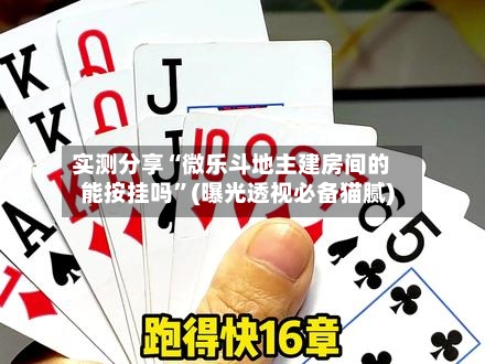 实测分享“微乐斗地主建房间的能按挂吗”(曝光透视必备猫腻)