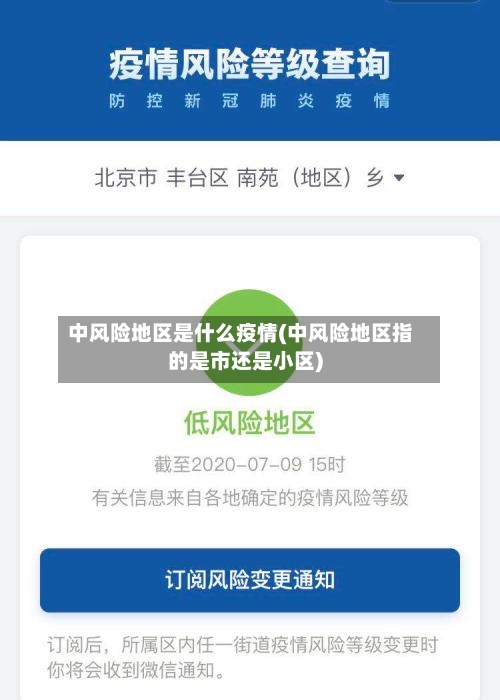 中风险地区是什么疫情(中风险地区指的是市还是小区)-第2张图片