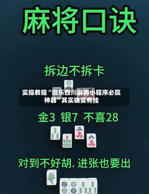 实操教程“微乐四川麻将小程序必赢神器”其实确实有挂-第2张图片
