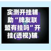 实测开挂辅助“牌友联盟有挂吗”开挂(透视)辅助-第2张图片