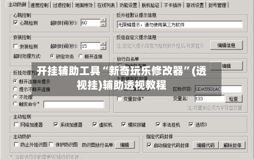 开挂辅助工具“新奇玩乐修改器”(透视挂)辅助透视教程-第2张图片