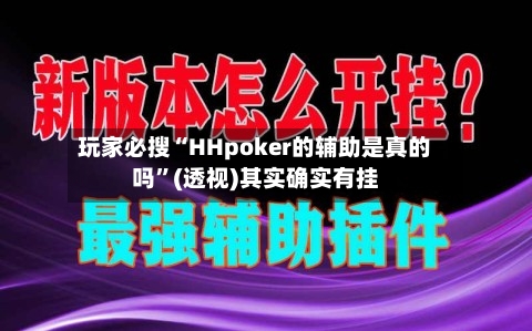 玩家必搜“HHpoker的辅助是真的吗”(透视)其实确实有挂-第2张图片