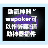 助赢神器“wepoker可以作弊嘛!辅助神器插件下载-第2张图片