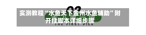 实测教程“水鱼天下金州水鱼辅助	”附开挂脚本详细步骤-第2张图片