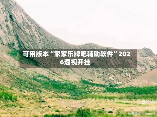 可用版本“家家乐牌吧辅助软件”2026透视开挂