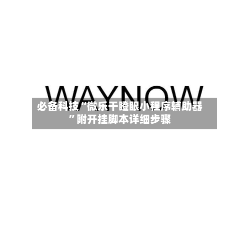 必备科技“微乐干瞪眼小程序辅助器	”附开挂脚本详细步骤-第2张图片