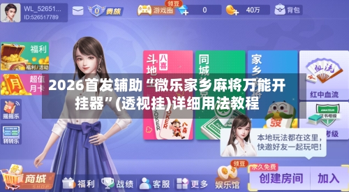 2026首发辅助“微乐家乡麻将万能开挂器	”(透视挂)详细用法教程-第2张图片
