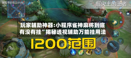 玩家辅助神器:小程序雀神麻将到底有没有挂	”揭秘透视辅助万能挂用法-第2张图片