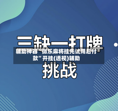 辅助神器“微乐麻将挂先试用后付款	”开挂(透视)辅助-第2张图片