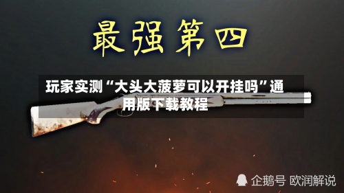 玩家实测“大头大菠萝可以开挂吗”通用版下载教程