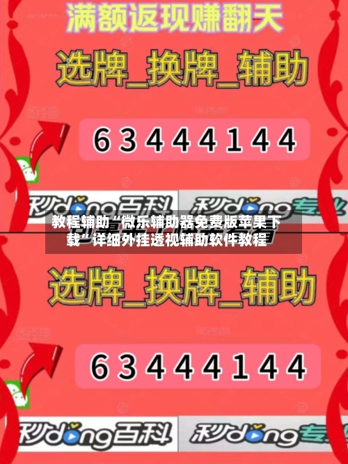 教程辅助“微乐辅助器免费版苹果下载”详细外挂透视辅助软件教程-第3张图片