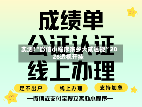 实测!“微信小程序家乡大贰透视”2026透视开挂