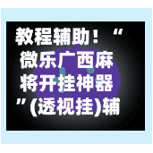 教程辅助！“微乐广西麻将开挂神器”(透视挂)辅助透视教程