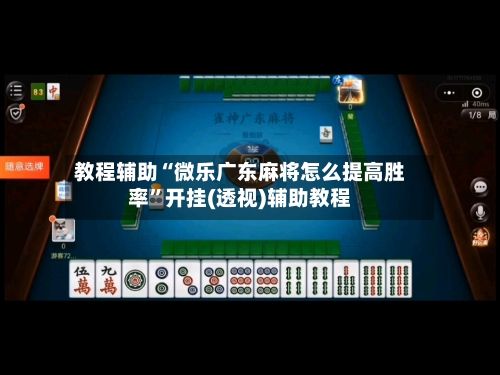 教程辅助“微乐广东麻将怎么提高胜率”开挂(透视)辅助教程