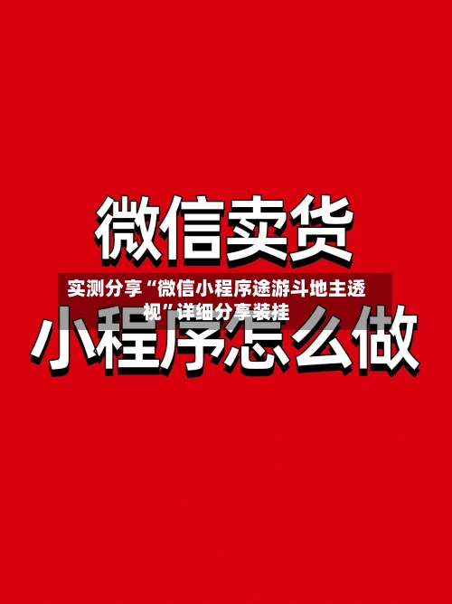 实测分享“微信小程序途游斗地主透视”详细分享装挂