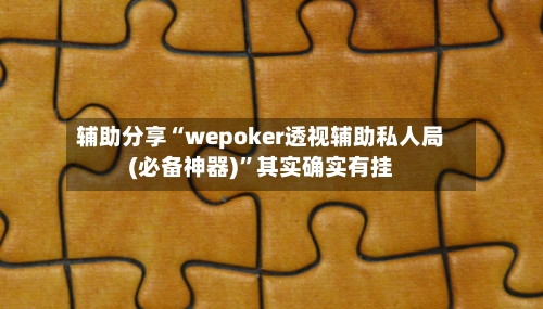 辅助分享“wepoker透视辅助私人局(必备神器)	”其实确实有挂-第2张图片