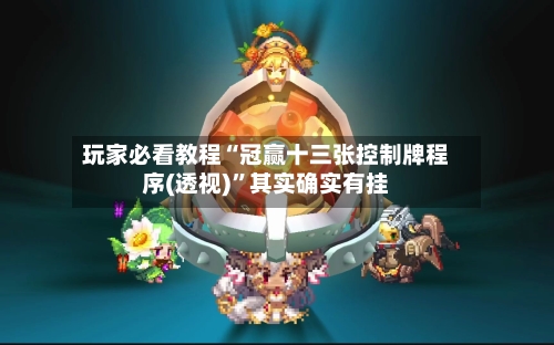 玩家必看教程“冠赢十三张控制牌程序(透视)”其实确实有挂-第3张图片