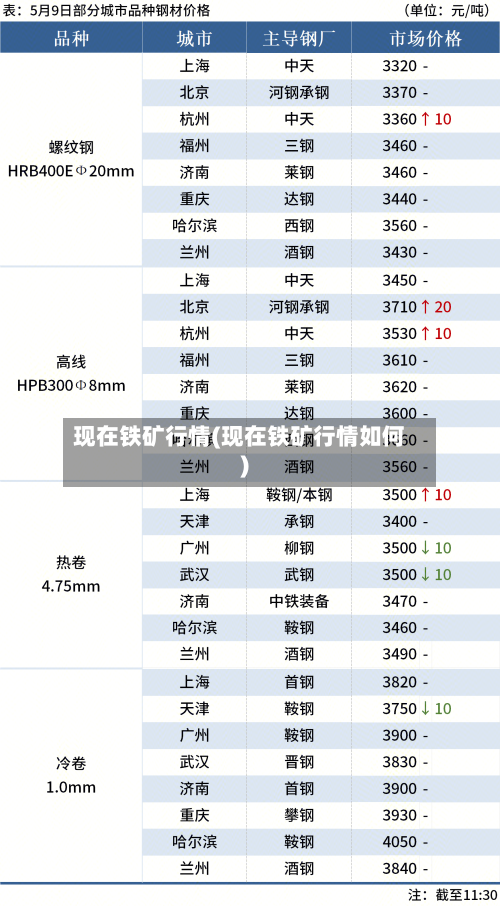 现在铁矿行情(现在铁矿行情如何)