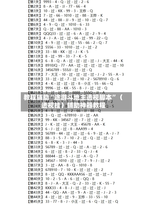 教程辅助“途游斗地主透视脚本	”（透视挂）辅助神器教程-第3张图片