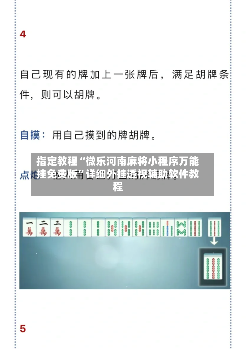 指定教程“微乐河南麻将小程序万能挂免费版”详细外挂透视辅助软件教程