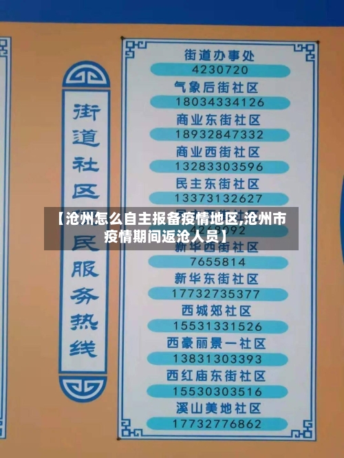 【沧州怎么自主报备疫情地区,沧州市疫情期间返沧人员】