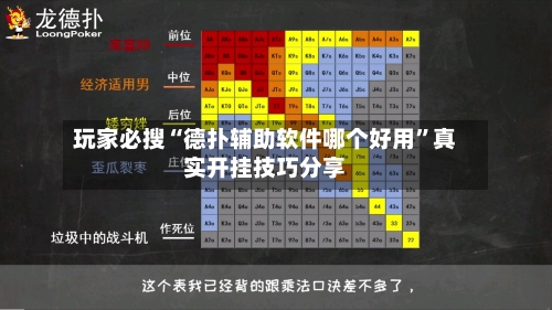 玩家必搜“德扑辅助软件哪个好用	”真实开挂技巧分享-第2张图片