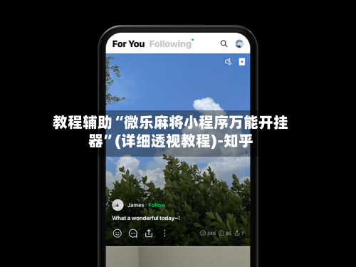 教程辅助“微乐麻将小程序万能开挂器”(详细透视教程)-知乎