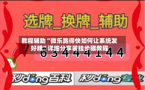 教程辅助“微乐跑得快如何让系统发好牌	”详细分享装挂步骤教程-第2张图片