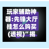 玩家辅助神器:先锋大厅挂怎么购买(透视)	”揭秘透视辅助万能挂用法-第3张图片