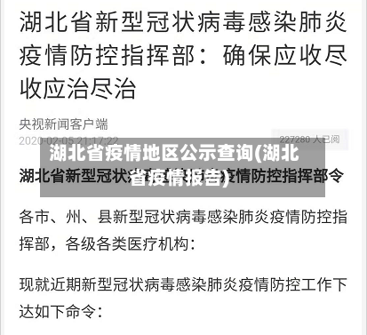 湖北省疫情地区公示查询(湖北省疫情报告)-第3张图片