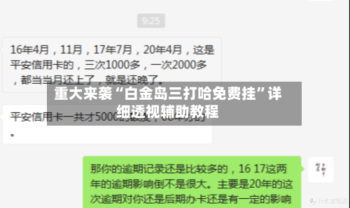 重大来袭“白金岛三打哈免费挂	”详细透视辅助教程-第2张图片