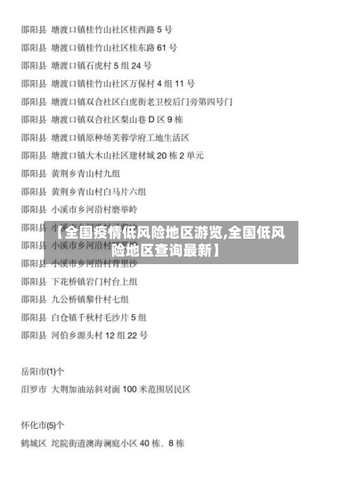 【全国疫情低风险地区游览,全国低风险地区查询最新】-第2张图片
