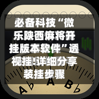 必备科技“微乐陕西麻将开挂版本软件”透视挂!详细分享装挂步骤-第3张图片