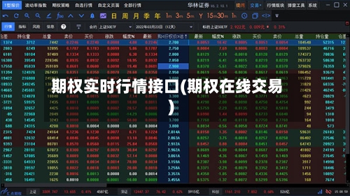 期权实时行情接口(期权在线交易)-第2张图片