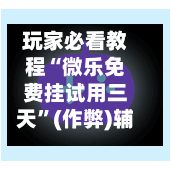玩家必看教程“微乐免费挂试用三天”(作弊)辅助透视教程-第3张图片