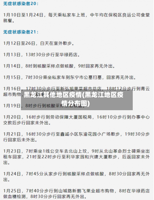 黑龙江其他地区疫情(黑龙江地区疫情分布图)