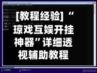 [教程经验] “琼戏互娱开挂神器”详细透视辅助教程-第2张图片