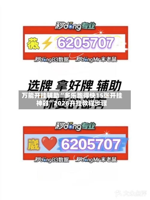 万能开挂辅助“多乐跑得快15张开挂神器”2026开挂教程步骤-第3张图片