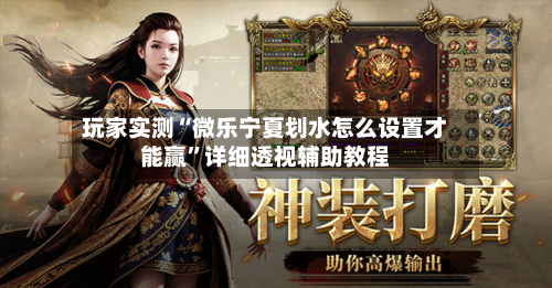 玩家实测“微乐宁夏划水怎么设置才能赢”详细透视辅助教程-第3张图片