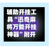 辅助开挂工具“迅奇麻将万能开挂神器”附开挂脚本详细步骤
