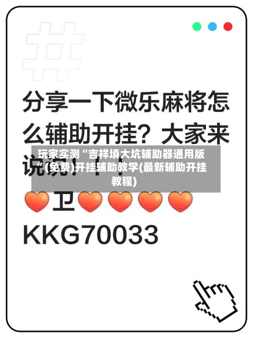 玩家实测“吉祥填大坑辅助器通用版	”(免费)开挂辅助教学(最新辅助开挂教程)-第2张图片