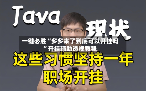一键必胜“多多来了到底可以开挂吗”开挂辅助透视教程-第3张图片