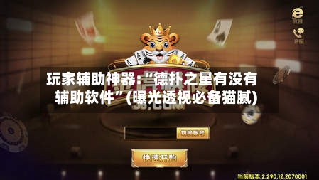 玩家辅助神器:“德扑之星有没有辅助软件	”(曝光透视必备猫腻)-第2张图片